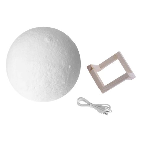 LAMPKA NOCNA 3D Księżyc 48cm MOONLIGHT RGB + pilot Zawiera baterie: nie