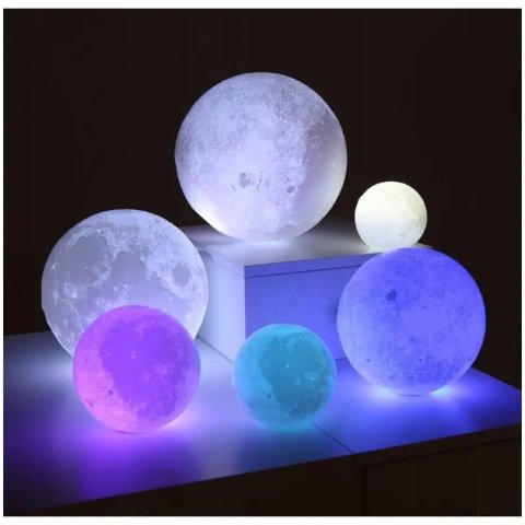 LAMPKA NOCNA 3D Księżyc 48cm MOONLIGHT RGB + pilot EAN (GTIN): 5906190852786