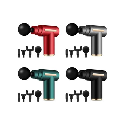 MASAŻER CIAŁA PISTOLET DO MASAŻU GUN + 4 KOŃCÓWKI + AKUMULATOR USB-C