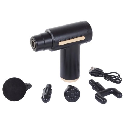 MASAŻER CIAŁA PISTOLET DO MASAŻU GUN + 4 KOŃCÓWKI + AKUMULATOR USB-C Model: DA297