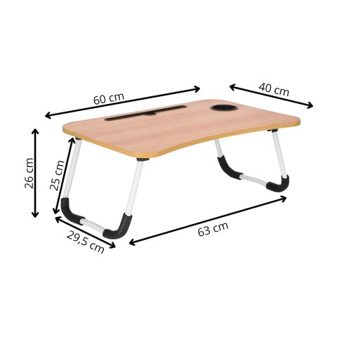 STOLIK POD LAPTOPA SKŁADANY DO ŁÓŻKA PODSTAWKA KOMPUTER MOBILNY ŚNIADANIOWY