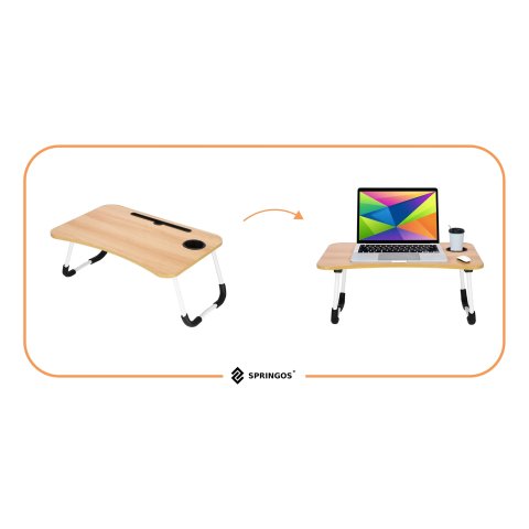 STOLIK POD LAPTOPA SKŁADANY DO ŁÓŻKA PODSTAWKA KOMPUTER MOBILNY ŚNIADANIOWY