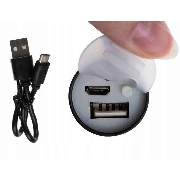 Latarka taktyczna Zoom, LED, USB, mocna, etui - obrazek 13