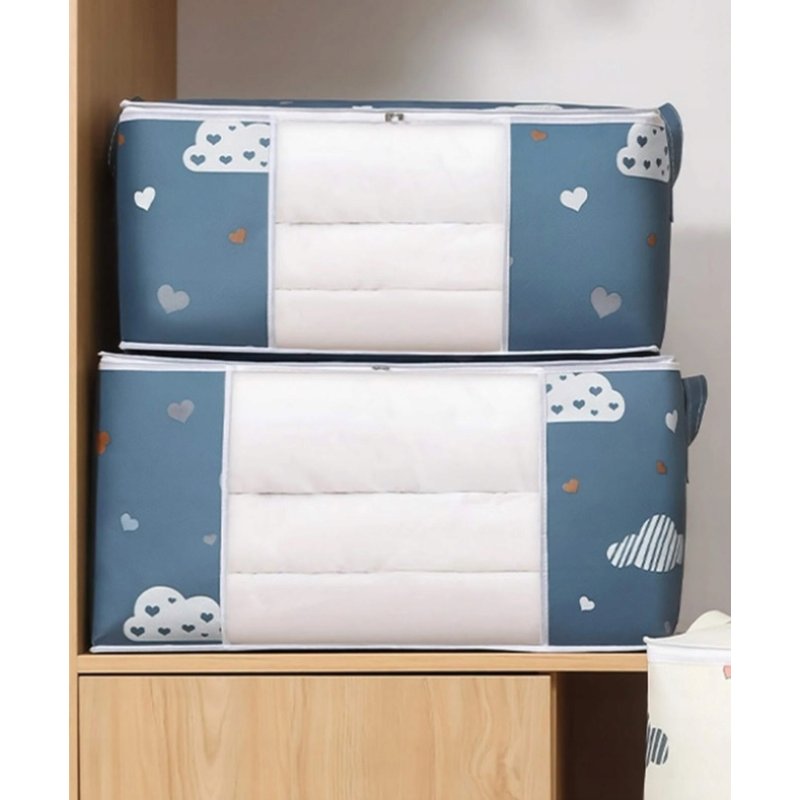 DUŻY ORGANIZER POJEMNIK POKROWIEC Na UBRANIA POŚCIEL KOŁDRĘ KOCE XXL 72L, Długość 40 cm