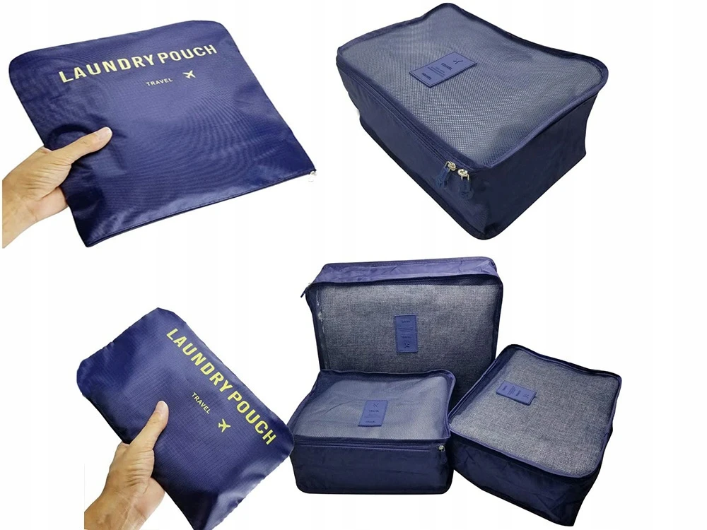 ORGANIZERY PODRÓŻNE DO WALIZKI SIATKI NA PRANIE X6 TURYSTYCZNE NA UBRANIA, Szerokość produktu 30 cm