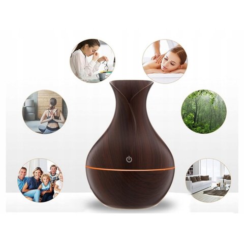 NAWILŻACZ POWIETRZA DYFUZOR ZAPACHOWY AROMATERAPIA PODŚWIETLENIE RGB USB, Model Nawilżacz powietrza ultradźwiękowy