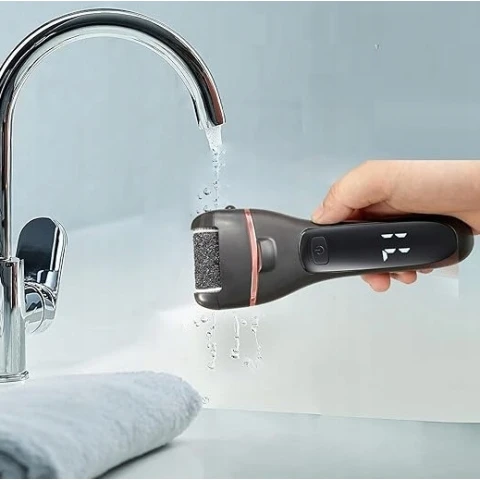 ZESTAW ELEKTRYCZNY PILNIK DO STÓP PIĘT BEZPRZEWODOWY FREZARKA + AKCESORIA, Kolor czarny