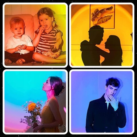 Ale Hity | LAMPA ZACHÓD SŁOŃCA WSCHÓD IMITUJACA SŁOŃCE LAMPKA SUNSET LAMP PROJEKTOR