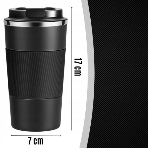 Ale Hity | KUBEK TERMICZNY USTNIK TERMOS na herbatę kawę DO SAMOCHODU ANTYPOŚLIZGOWY