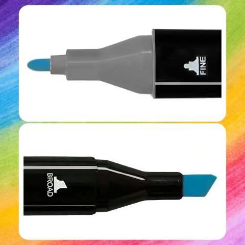 MARKERY ALKOHOLOWE 120 SZT Flamastry Mazaki Pisaki Dwustronne Pro + TORBA, Stan opakowania oryginalne