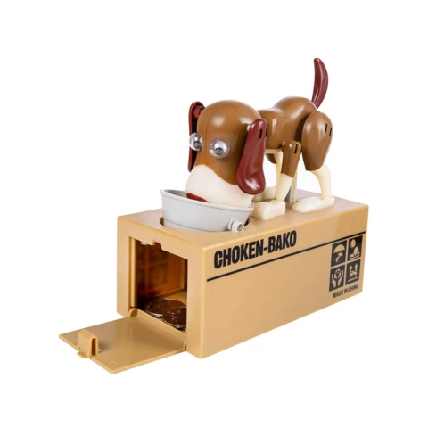 SKARBONKA PIESEK INTERAKTYWNA SEJF AUTOMATYCZNA DUŻA ZJADA MONETY, Materiał dominujący plastik