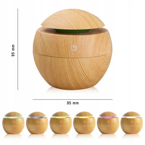 NAWILŻACZ POWIETRZA DYFUZOR ZAPACHOWY AROMATERAPIA, Wysokość produktu 9.5 cm