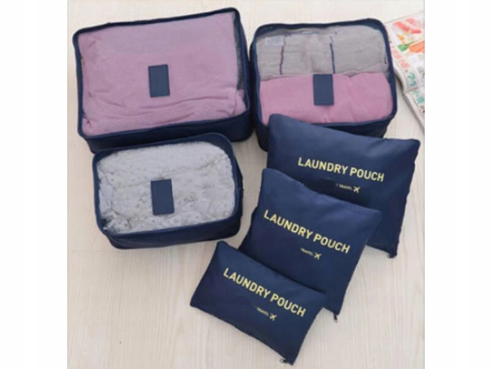 ORGANIZERY PODRÓŻNE DO WALIZKI SIATKI NA PRANIE X6 TURYSTYCZNE NA UBRANIA, Waga 0.2 g