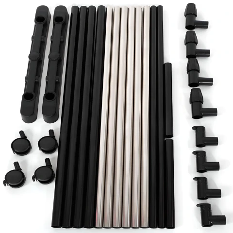 Ale Hity | WIESZAK PODWÓJNY STOJĄCY NA KÓŁKACH UBRANIA STOJAK DO GARDEROBY METALOWY XL