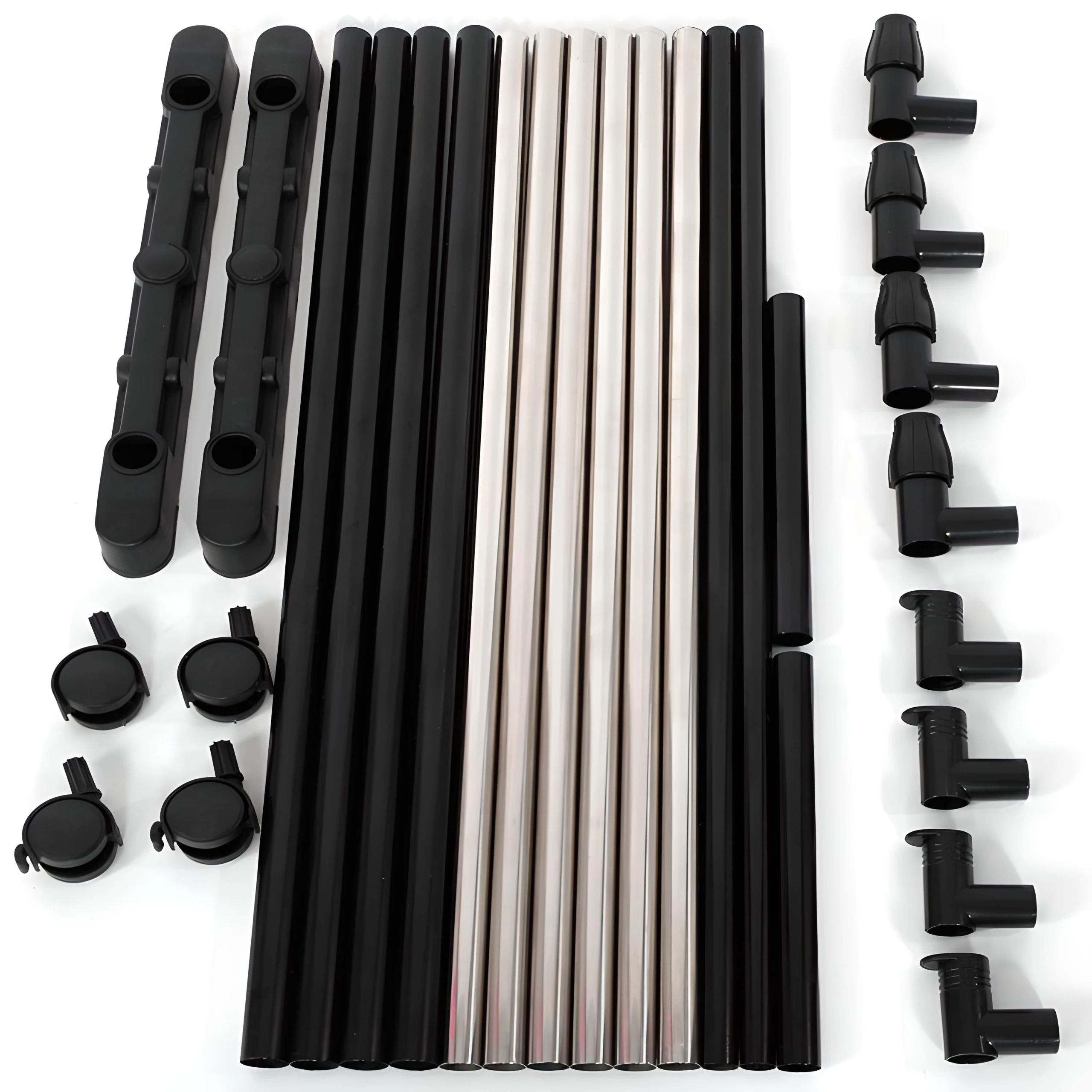 Ale Hity | WIESZAK PODWÓJNY STOJĄCY NA KÓŁKACH UBRANIA STOJAK DO GARDEROBY METALOWY XL