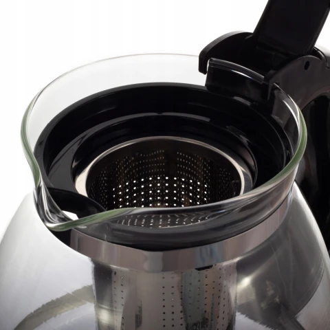 ZAPARZACZ SZKLANY DZBANEK DO HERBATY ŻAROODPORNY ZIÓŁ duży 2l KAMILLE, Materiał szkło