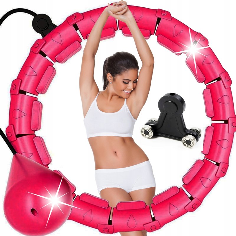 HULA HOP ODCHUDZAJĄCE Z OBCIĄŻENIEM WYPUSTKI MASAŻER METALOWE ŁOŻYSKA SMART, Średnica 48 cm