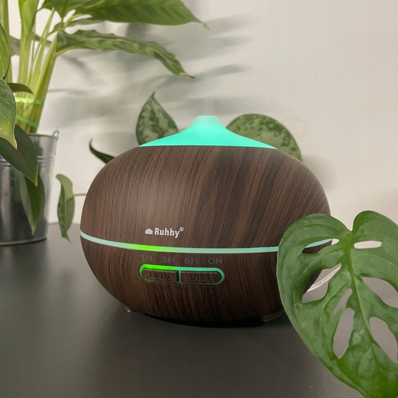 Nawilżacz Powietrza Dyfuzor Zapachowy Aromaterapia Lampka Jonizator + Pilot, Model 23509