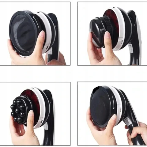 PISTOLET DO MASAŻU MASAŻER WYSZCZUPLAJĄCY CIAŁO ANTYCELLULITOWY 9x KOŃCÓWEK, Model Masażer wyszczuplający odchudzający PL-664