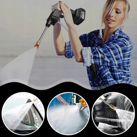 MYJKA CIŚNIENIOWA AKUMULATOROWA ZESTAW DO MYCIA OKIEN KOSTKI ELEWACJI, Maksymalna moc 800 W