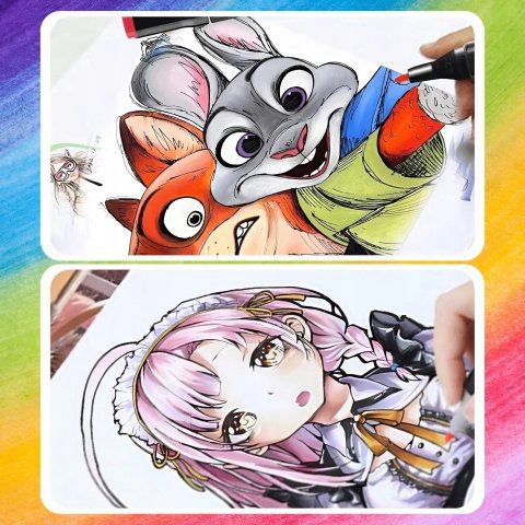 Ale Hity | MARKERY ALKOHOLOWE 80 SZT Flamastry Mazaki Pisaki Dwustronne Pro + TORBA