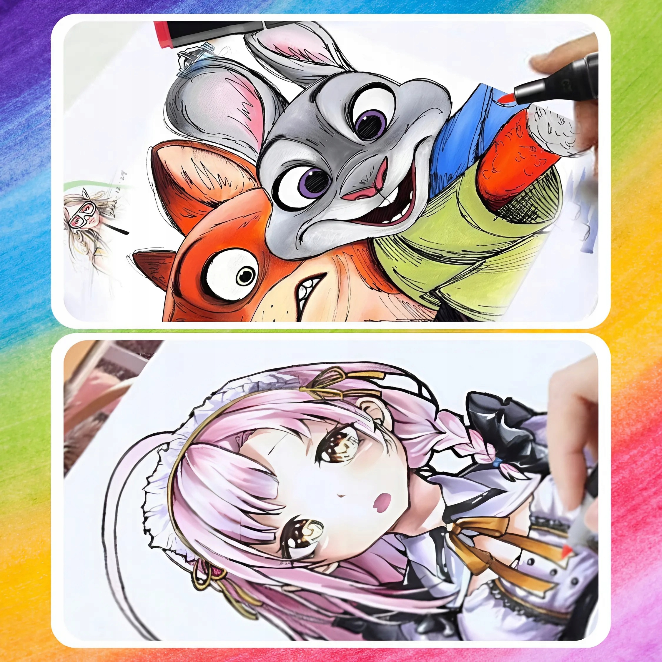 Ale Hity | MARKERY ALKOHOLOWE 80 SZT Flamastry Mazaki Pisaki Dwustronne Pro + TORBA