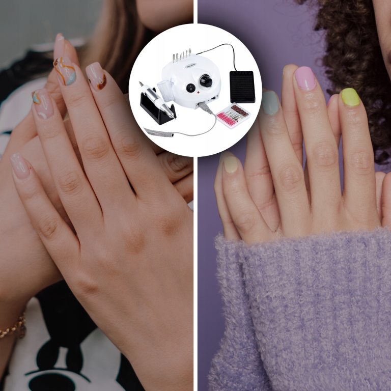FREZARKA DO PAZNOKCI MANICURE PEDICURE MOCNA 65W ZESTAW FREZY CERAMICZNE, Napięcie 230 V