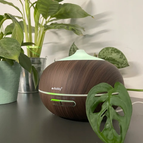 Nawilżacz Powietrza Dyfuzor Zapachowy Aromaterapia Lampka Jonizator + Pilot, Wydajność 30 ml/h