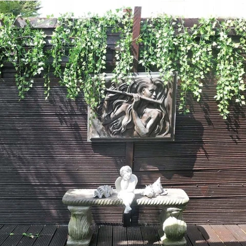 Ale Hity | SZTUCZNY BLUSZCZ x 12 SZTUK Na Ścianę Balkon Girlanda Sztuczne Liście 25 M