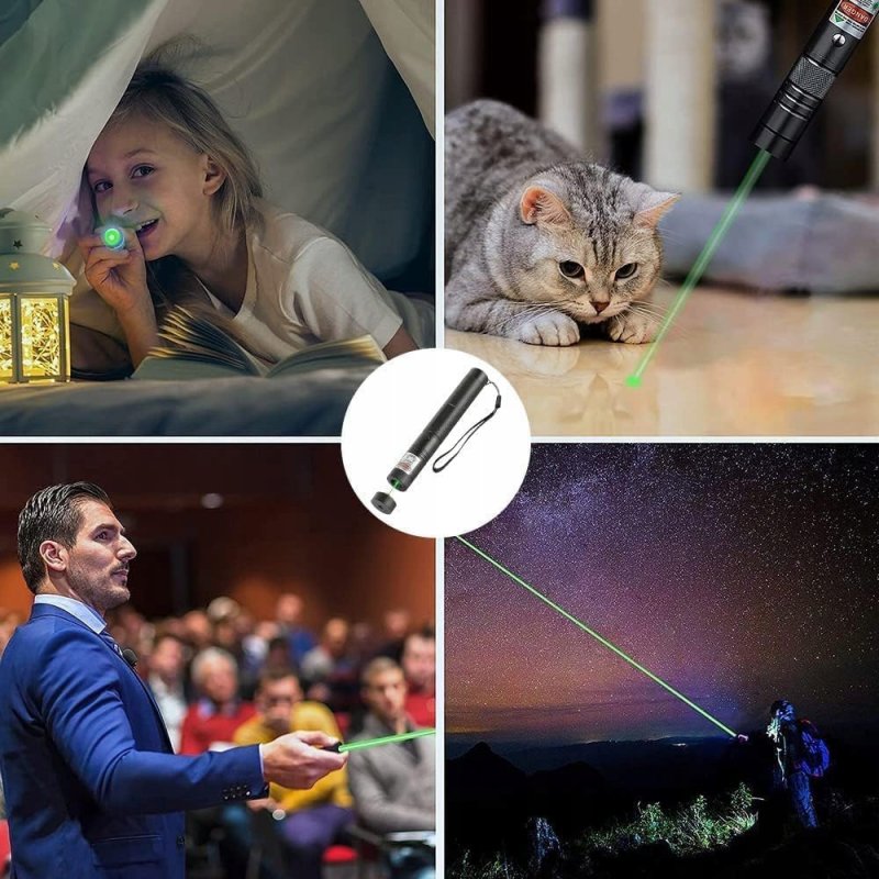 WSKAŹNIK LASEROWY ZIELONY 303 PRO -- ŁADOWANIE USB -- + KABEL MICRO USB, Stan opakowania oryginalne