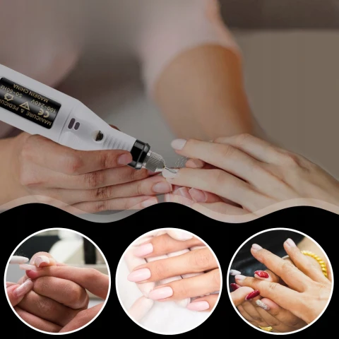 Ale Hity | FREZARKA DO PAZNOKCI MANICURE PEDICURE DO USUWANIA HYBRYD ŻELU + FREZY