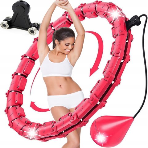 HULA HOP ODCHUDZAJĄCE Z OBCIĄŻENIEM WYPUSTKI MASAŻER METALOWE ŁOŻYSKA SMART, Rodzaj z wypustkami