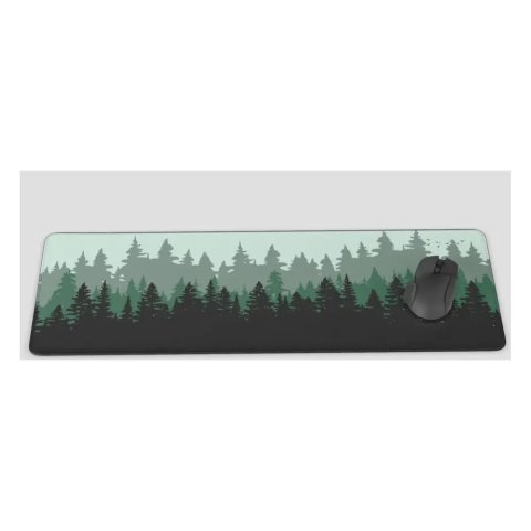 DUŻA PODKŁADKA POD MYSZKĘ 80x40 NA BIURKO LAS NATURA GAMINGOWA NA PREZENT Szerokość produktu: 80 cm