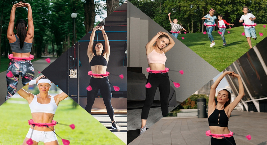 HULA HOP ODCHUDZAJĄCE Z OBCIĄZENIEM I WYPUSTKAMI MASAŻER + METALOWE ŁOŻYSKA, Rodzaj z wypustkami