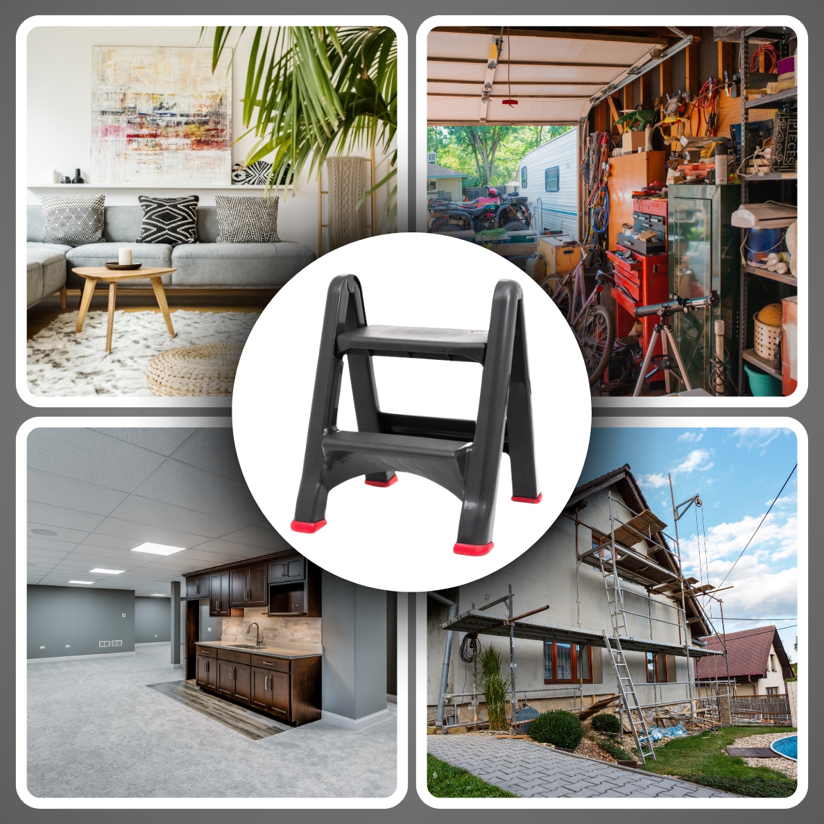 SKŁADANA DRABINKA TABOREK ANTYPOŚLIZGOWY DO 150kg STOŁEK PODEST, Stan opakowania oryginalne