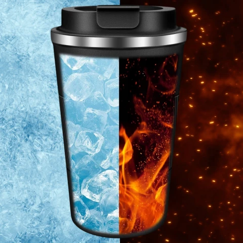 KUBEK TERMICZNY USTNIK TERMOS na herbatę kawę DO SAMOCHODU ANTYPOŚLIZGOWY, Waga 0.3 kg