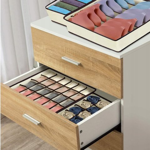 4x ORGANIZER NA BIELIZNĘ do szuflady szafy ZESTAW, Długość 32 cm
