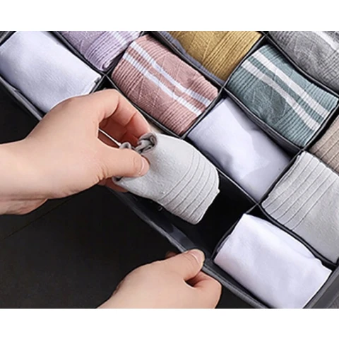 Organizer na Bieliznę do Szuflady Szafy Skarpetki Skarpety Pojemnik Zestaw, Wysokość produktu 10 cm