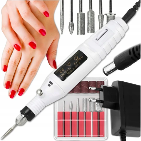 FREZARKA DO PAZNOKCI MANICURE PEDICURE DO USUWANIA HYBRYD ŻELU + FREZY, Model frezarka do manicure pedicure