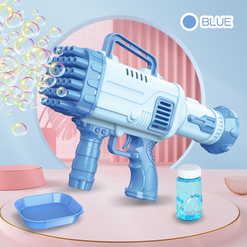 NIEBIESKI PISTOLET na bańki mydlane, BAZUKA DO BANIEK MYDLANYCH BAŃKOWA - obrazek 3