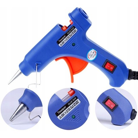 Ale Hity: PISTOLET DO KLEJU NA GORĄCO + WKŁADY 7X200