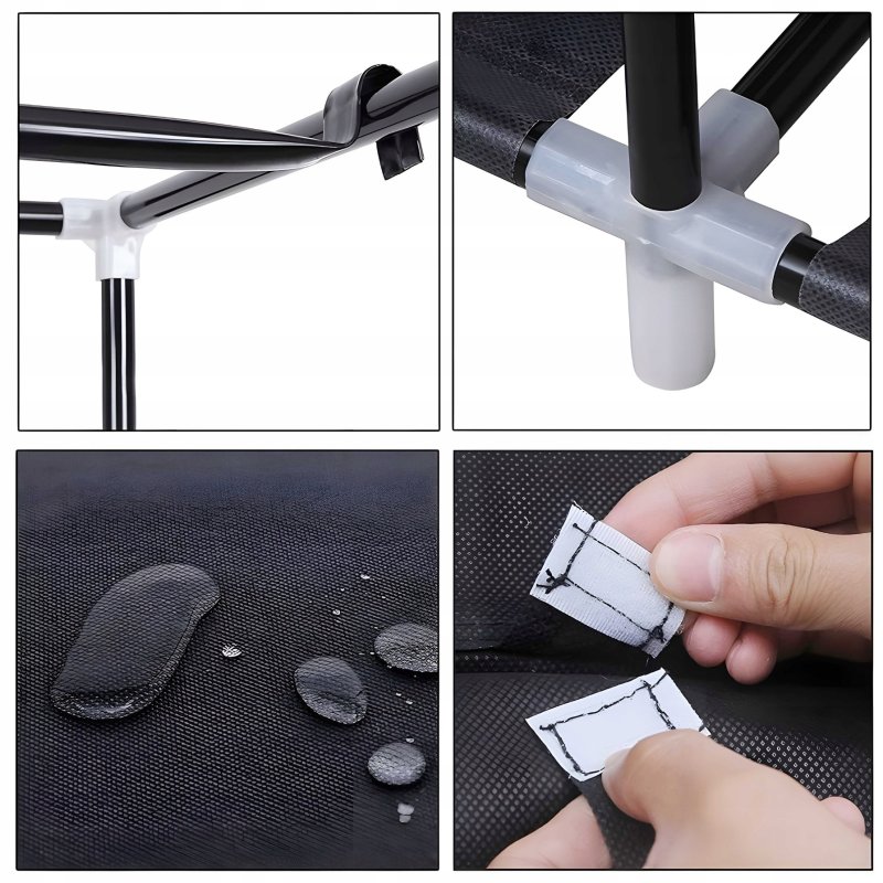 MATERIAŁOWA SZAFA TEKSTYLNA SKŁADANA GARDEROBA ORGANIZER NA UBRANIA XXL, Wysokość mebla 170 cm