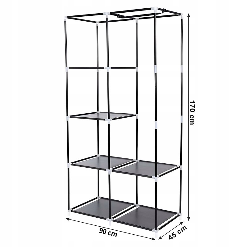 Ale Hity | MATERIAŁOWA SZAFA TEKSTYLNA SKŁADANA GARDEROBA ORGANIZER NA UBRANIA XXL