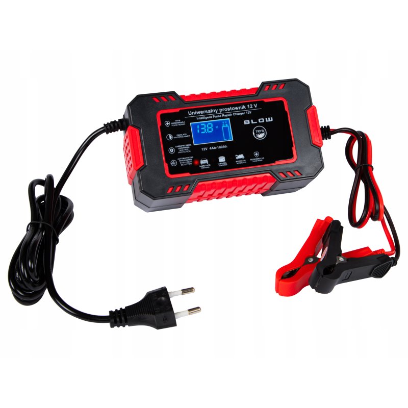 AUTOMATYCZNY INTELIGENTNY PROSTOWNIK ŁADOWARKA AKUMULATORA LCD 12V 6A