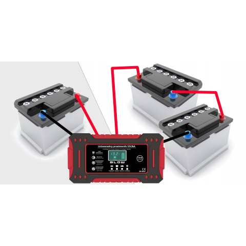 AUTOMATYCZNY INTELIGENTNY PROSTOWNIK ŁADOWARKA AKUMULATORA LCD 12V 6A Waga produktu z opakowaniem jednostkowym: 0.48 kg