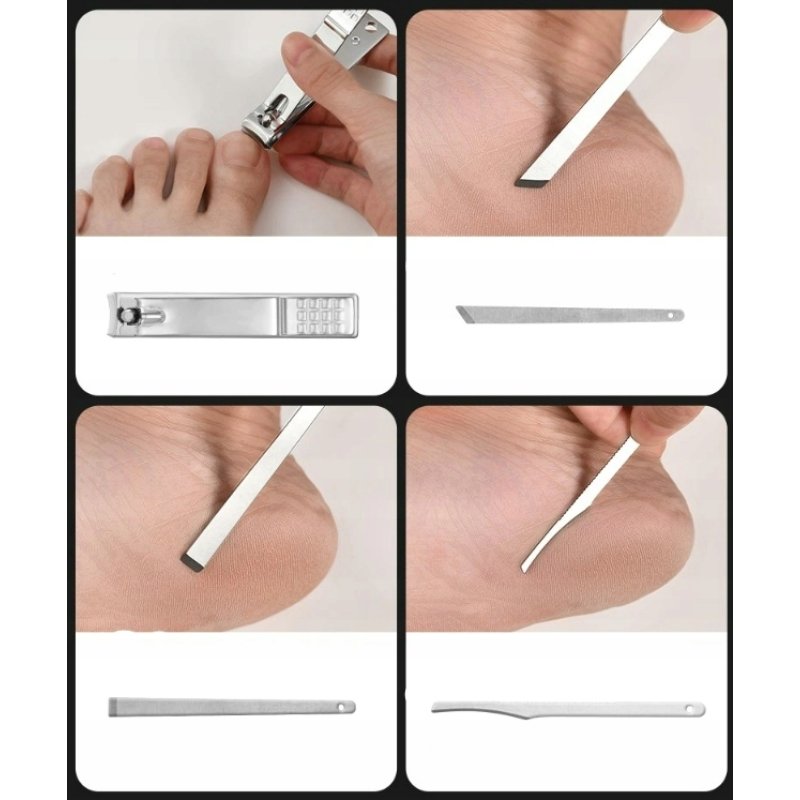 Zestaw Manicure Cążki Nożyczki Paznokci 20 el Etui PEDICURE ETUI PRZYBRONIK