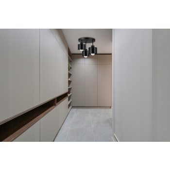 Lampa Sufitowa Natynkowa Żyrandol LED 3x E27 Plafon Tuba Klosz Metal Zwis, Szerokość produktu 50 cm