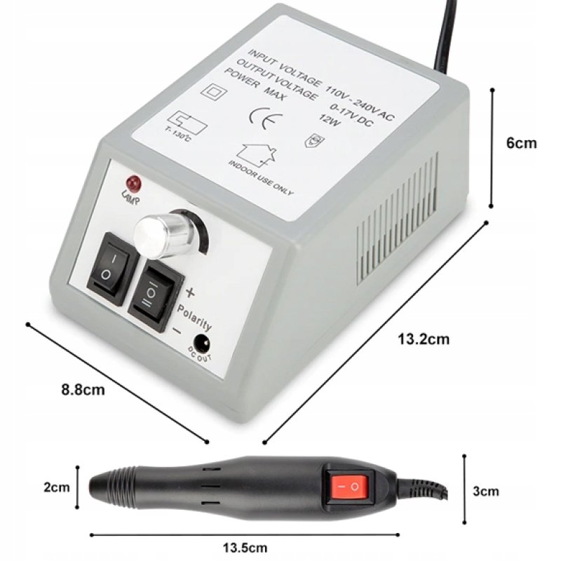Ale Hity | FREZARKA DO PAZNOKCI MANICURE PEDICURE ELEKTRYCZNA MOCNA 30W +ZESTAW FREZÓW