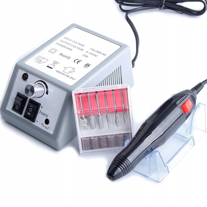 Ale Hity | FREZARKA DO PAZNOKCI MANICURE PEDICURE ELEKTRYCZNA MOCNA 30W +ZESTAW FREZÓW