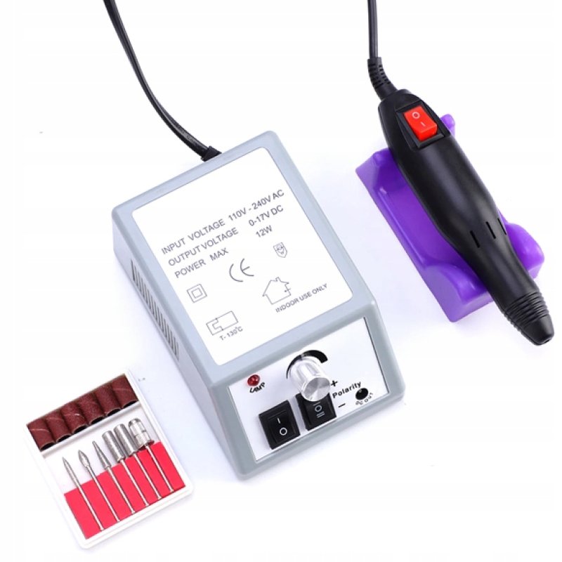 FREZARKA DO PAZNOKCI MANICURE PEDICURE ELEKTRYCZNA MOCNA 30W +ZESTAW FREZÓW, Częstotliwość 50 Hz